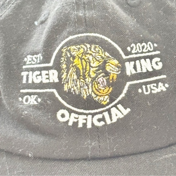 New USA HAT COMPANY Black TIGER KING NETFLIX Cotton Baseball Cap Carole Did It - Picture 2 of 6